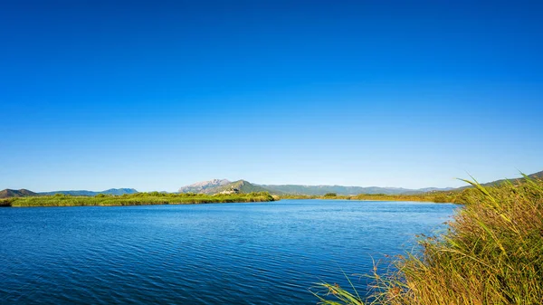 Panoramic View Posada Pond Tepilora Regional Park Unspoiled Nature — Stock Photo, Image