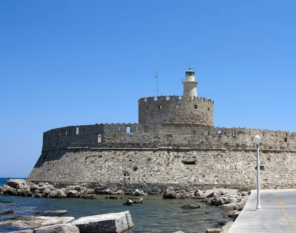 Lighthouse rhodes — Stock Photo, Image