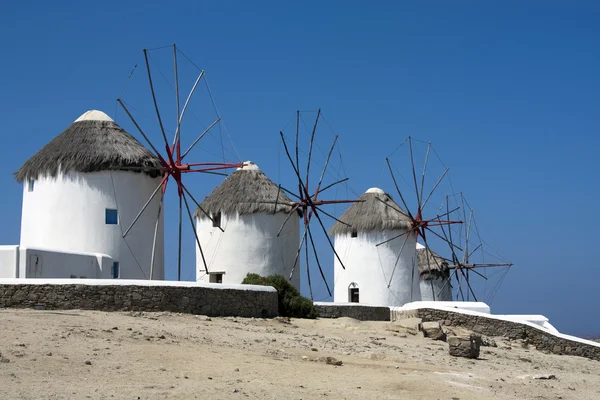 Mykonos väderkvarnar — Stockfoto