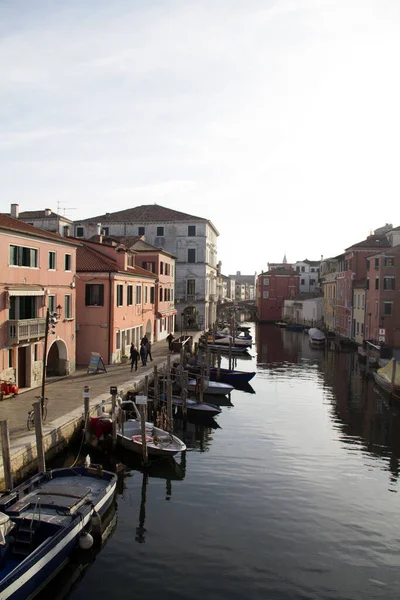 Pueblo Chioggia Cerca Venecia Italia Imágenes de stock libres de derechos