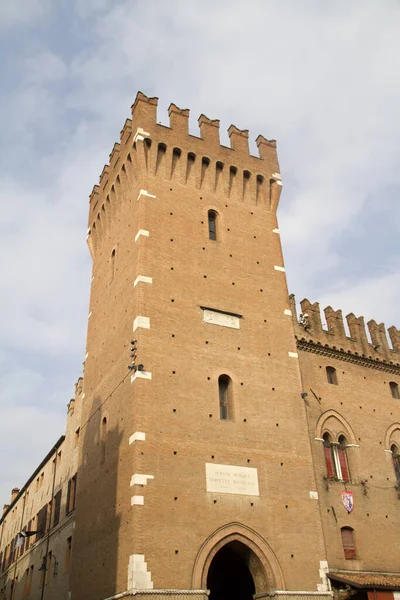 Widok Zamek Ferrara Włoszech — Zdjęcie stockowe