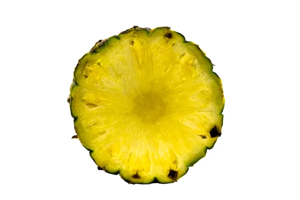 Slice of pineapple isolated on white — Stock Photo, Image