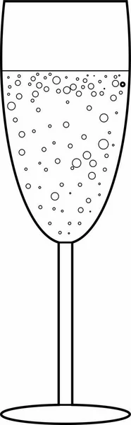 Champagnerglas Symbol Isoliert Auf Weißem Hintergrund — Stockfoto