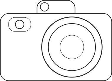 Kamera simgesi beyaz arkaplanda izole edildi