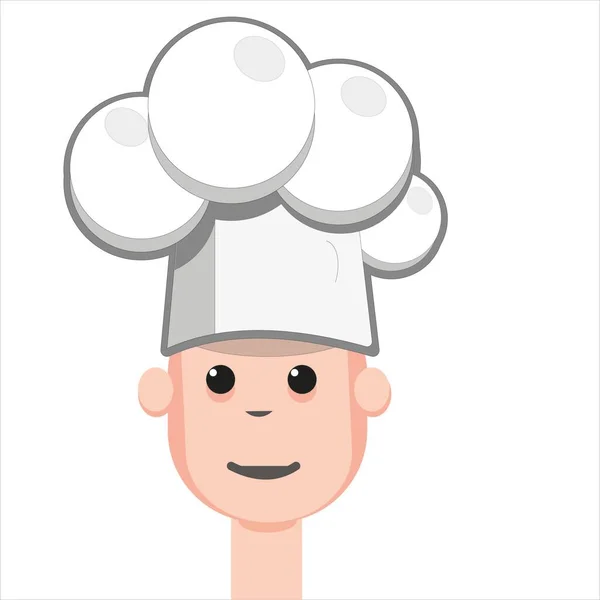 Beyaz arkaplanda düz çizim aşçısı simgesi