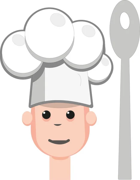 Logo Icon Chef Spoon White Background — Stockfoto