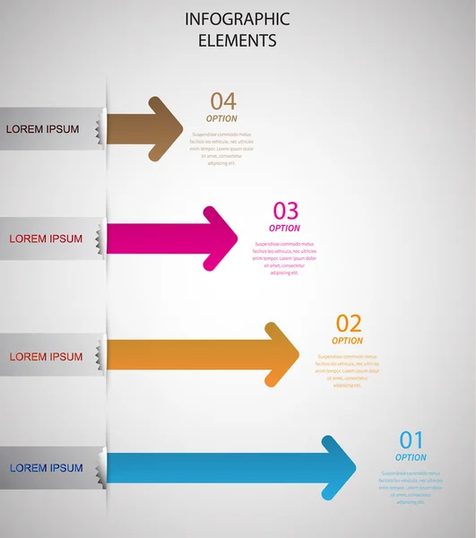 Conjunto de elementos infográficos. Vetor — Vetor de Stock