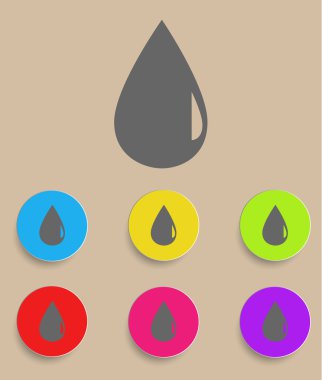 Renk varyasyonları ve vektörü olan simgeyi bırak