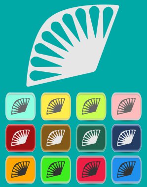 fan simge izole. vektör çizim.