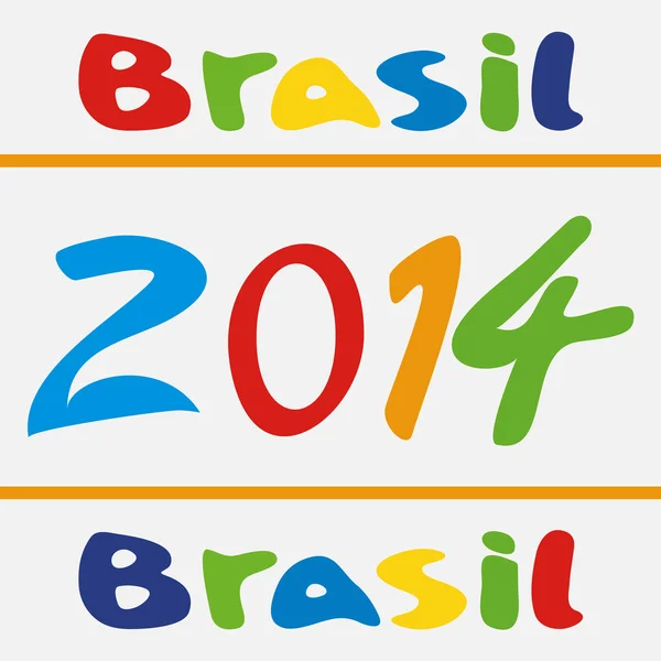 Ilustração vetorial brasil 2014 — Vetor de Stock