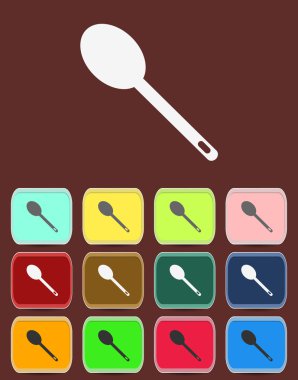 kaşık amblem - izole vektör simgesi