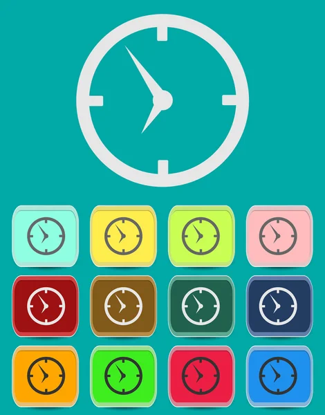 Cara del reloj - Vector icono aislado — Vector de stock