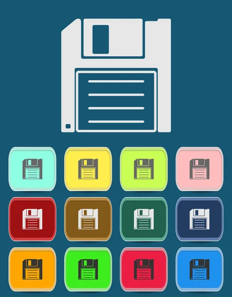 Icono de disquete magnético — Archivo Imágenes Vectoriales