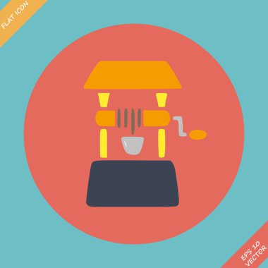 Well icon - vector illustration. Flat design clipart