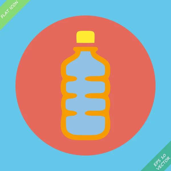 Plastic bottle with drink - vector illustration — Stock Vector