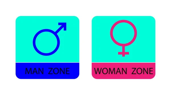 Män och kvinnor tecken ikoner - vektor illustration — Stock vektor
