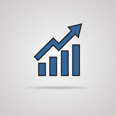 Vektör büyüyen grafik simgesi