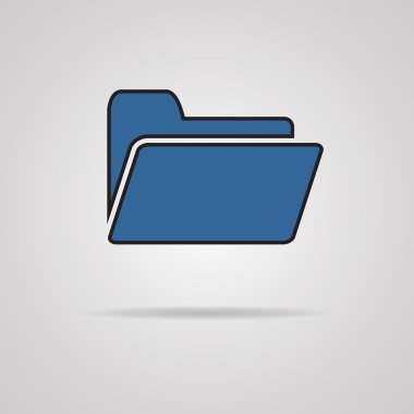 vektör klasör simgesi gölge ile. şekil eps10