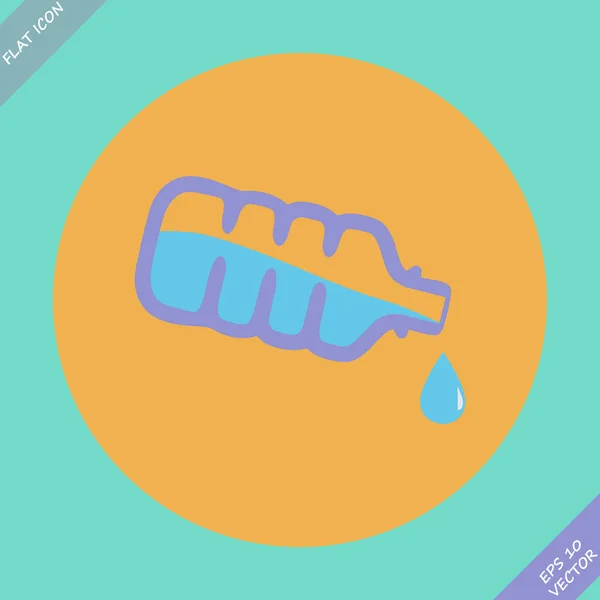 Drop fles icon - vectorillustratie. Flat — Stockvector