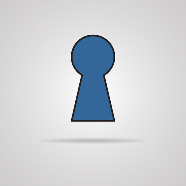 Значок векторной замочной скважины с тенью
.