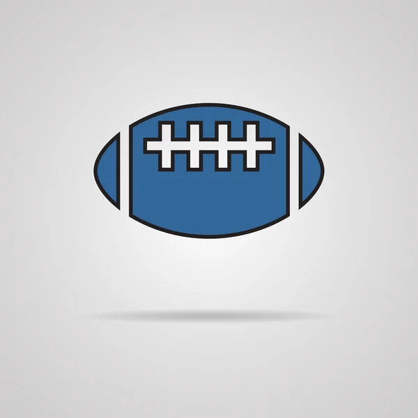 Vector de fútbol americano - icono de la pelota de rugby — Vector de stock