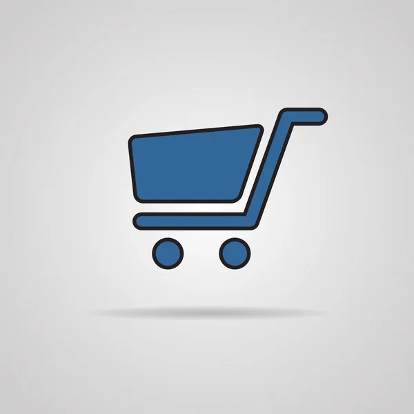Winkelen kar pictogrammen - tekenen voor online aankopen — Stockvector