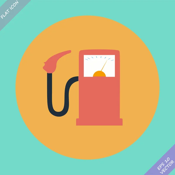 Gas station brandstofpomp - vectorillustratie. — Stockvector