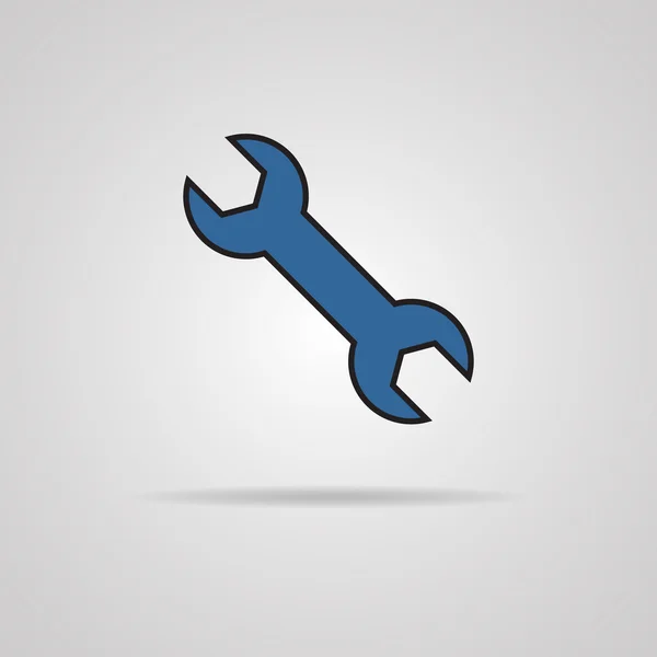 Simple web icon in vector. Tool to work - wrench — Stock Vector