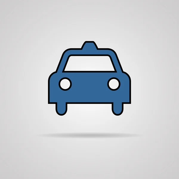 Icono de taxi con sombra. Ilustración EPS10 — Vector de stock