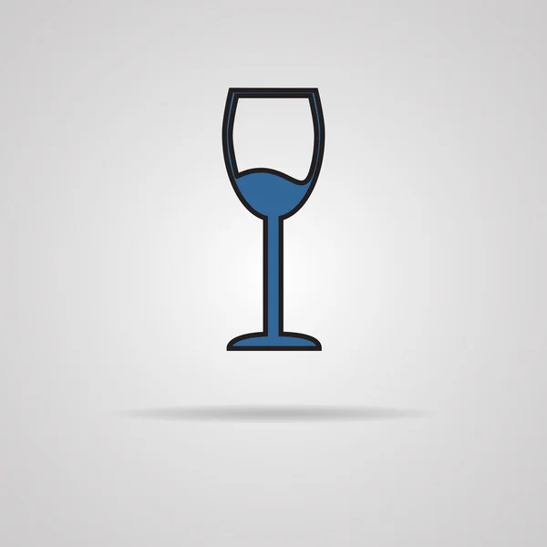 Wijnglas Icoon — Stockvector