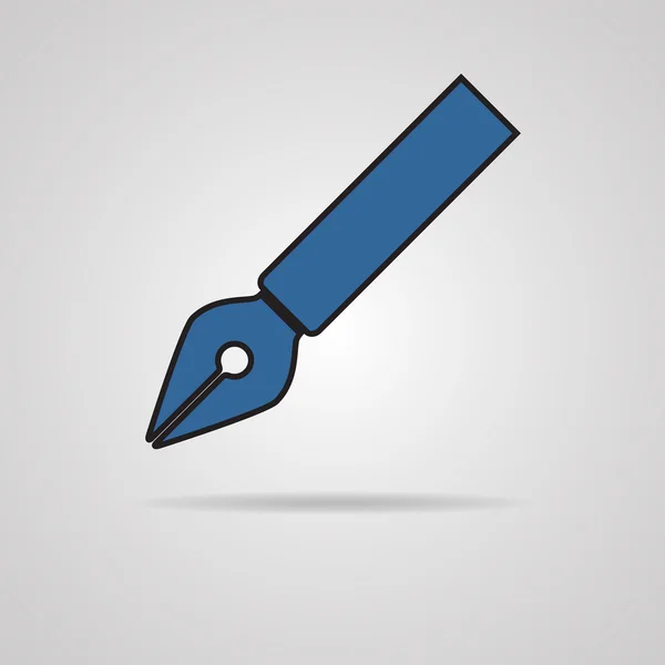 Icône de stylo vectoriel sur fond gris — Image vectorielle