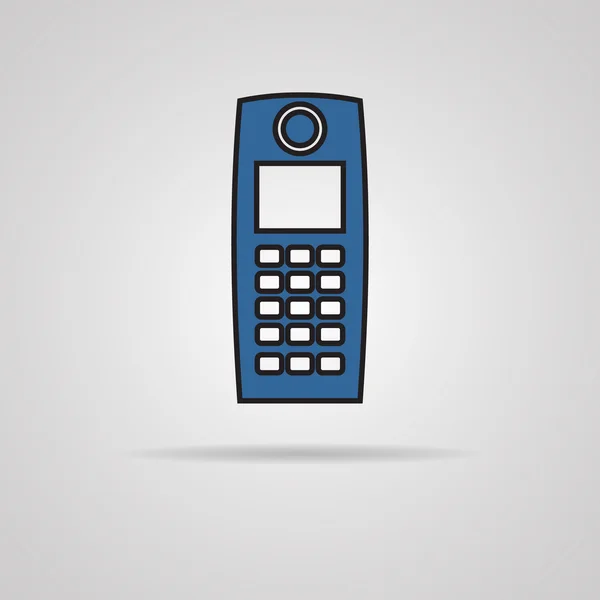 Vecchio telefono cellulare vettoriale illustrazione — Vettoriale Stock