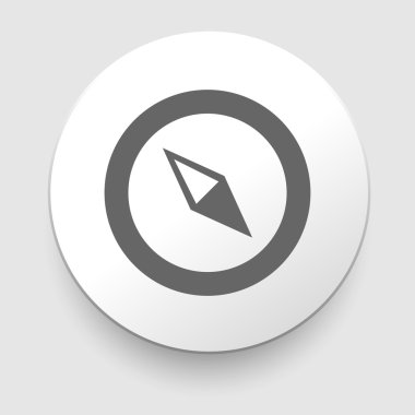 Pusula vektör simgesi. Gezinti