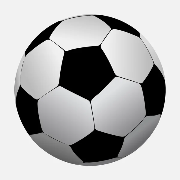 Ballon de football isolé sur fond blanc. Vecteur — Image vectorielle