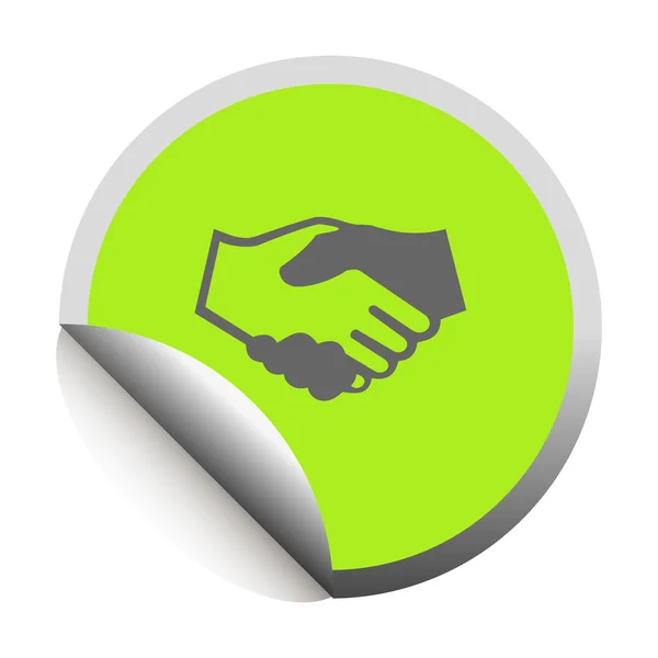 Handshake black icon — Stock Vector