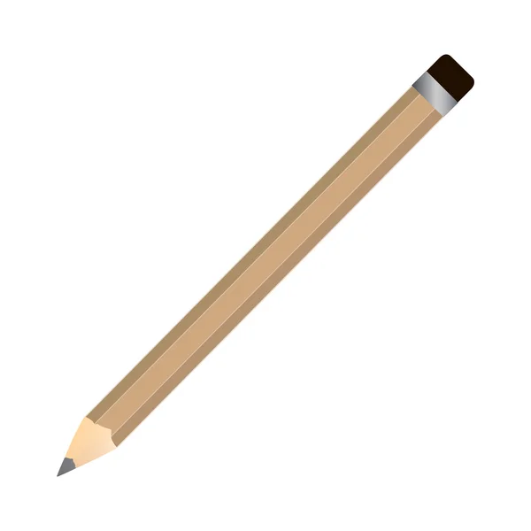 Icône réaliste crayon jaune. Illustration vectorielle — Image vectorielle