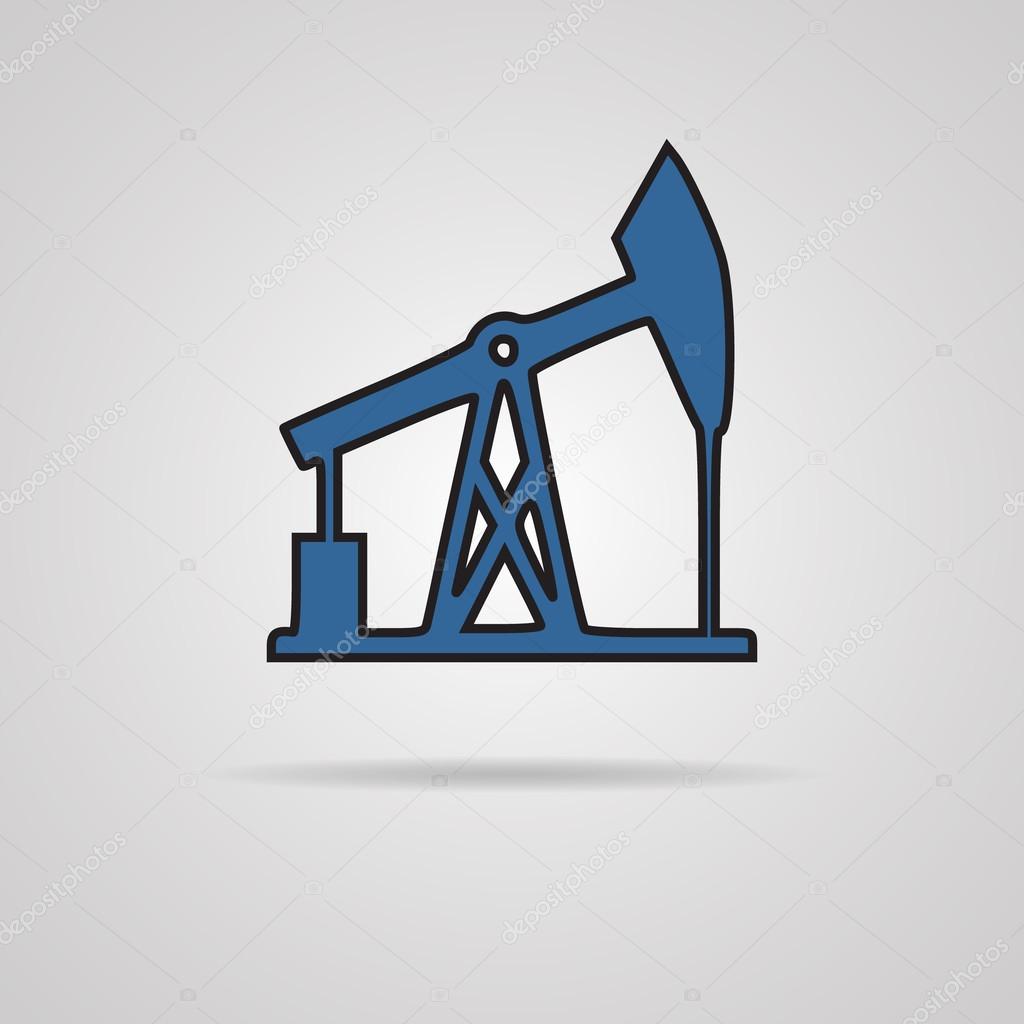 Oil rig vector icon