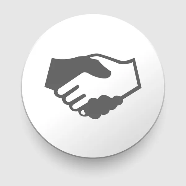Handshake vector icono - concepto de negocio — Archivo Imágenes Vectoriales