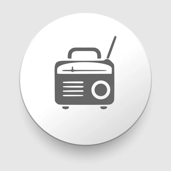 Retro radio pictogram silhouet — Stockvector