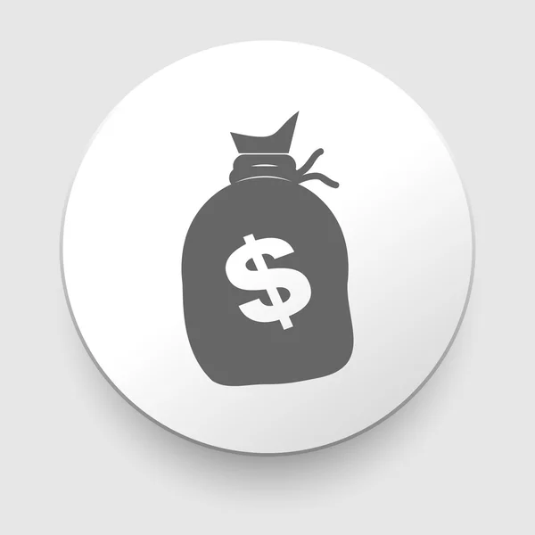 Para çantası ile bir dolar işareti simgesi — Stok Vektör