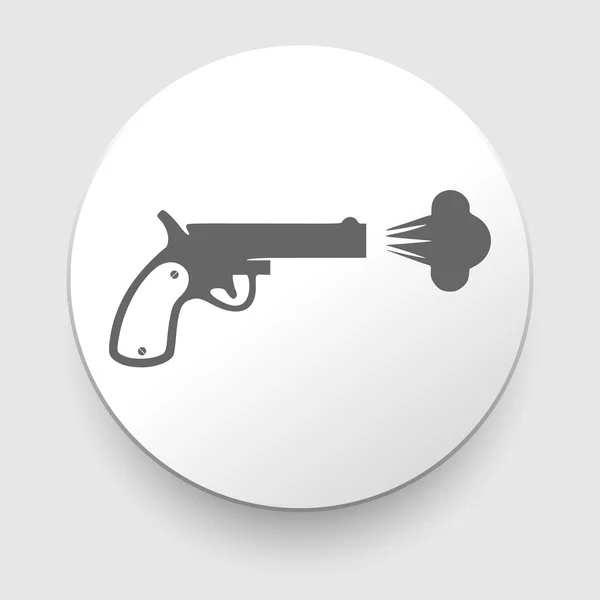 Revolver vector icon on white background. — Stock Vector