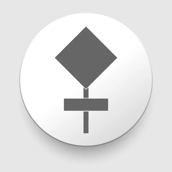 Panneau de signalisation vierge sur fond blanc — Image vectorielle