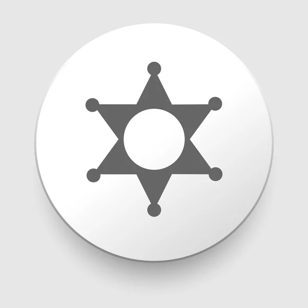 Star sheriff tecken ikon. polisen-knappen. symbol. — Stock vektor
