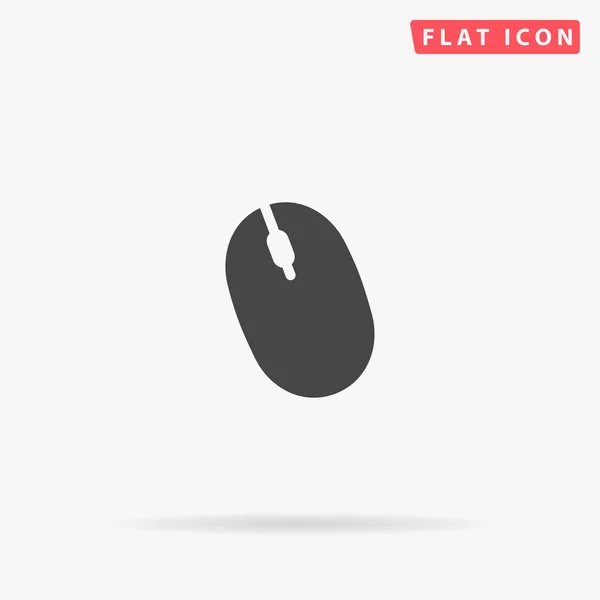 Computer Mouse Icono Vector Plano Ilustraciones Dibujadas Mano — Vector de stock