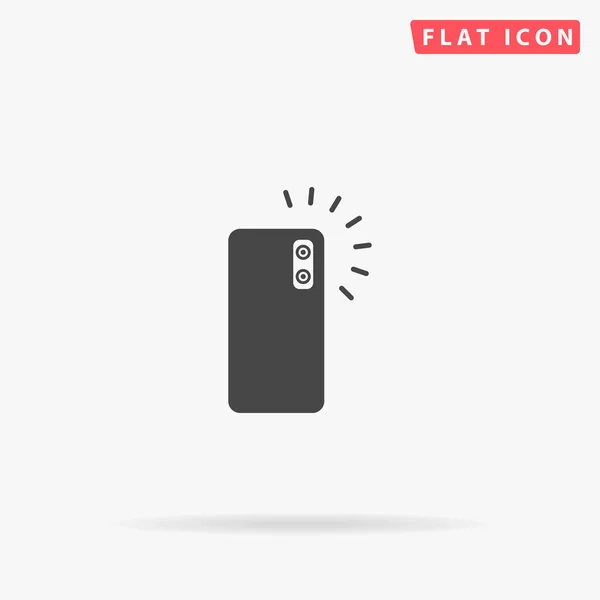 Cámara Teléfono Móvil Icono Vector Plano Ilustraciones Dibujadas Mano — Vector de stock