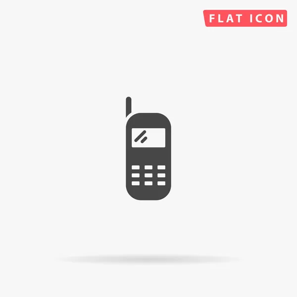 Icono Vector Plano Del Teléfono Celular Ilustraciones Dibujadas Mano — Archivo Imágenes Vectoriales