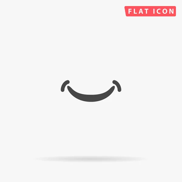 Smile Flat Vector Icon Hand Drawn Style Design Illustrations — Stock Vector