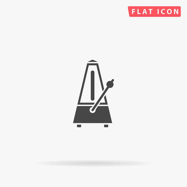 Metronoom Vlakke Vector Icoon Met Hand Getekend Ontwerp Illustraties — Stockvector