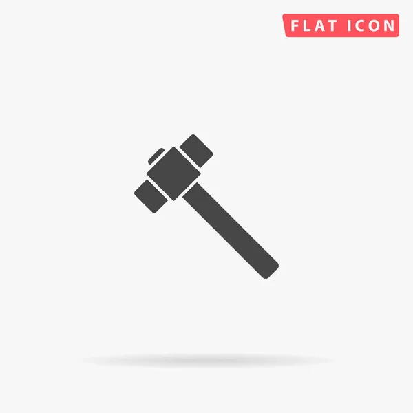 Sledgehammer Vlakke Vector Icoon Met Hand Getekend Ontwerp Illustraties — Stockvector