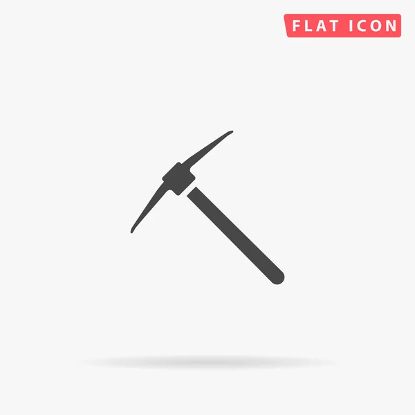 Pickaxe Icona Vettoriale Piatta Illustrazioni Design Stile Disegnato Mano — Vettoriale Stock